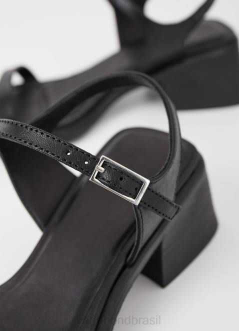 Vagabond D60R48 couro preto mulheres sandálias ines calçados