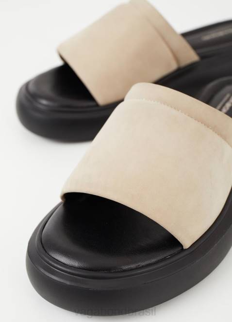 Vagabond D60R57 nubuck bege mulheres sandálias blenda calçados
