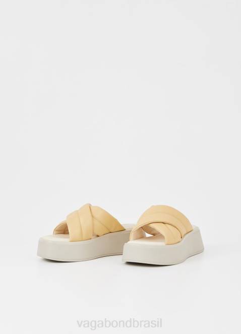 Vagabond D60R61 couro amarelo claro mulheres sand lias de corte