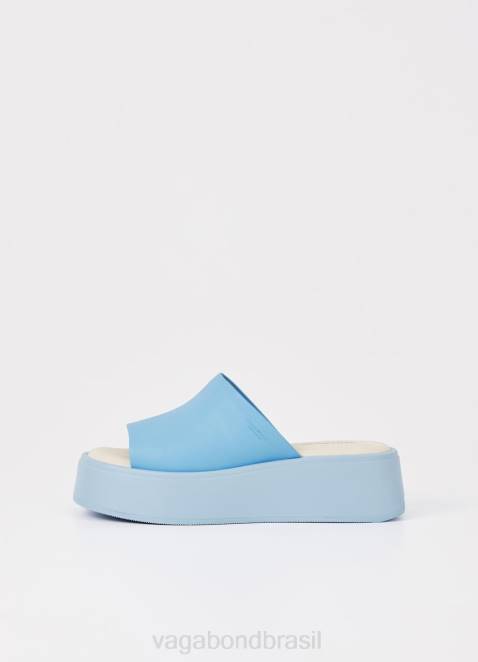 Vagabond D60R63 couro azul mulheres sandálias de corte calçados