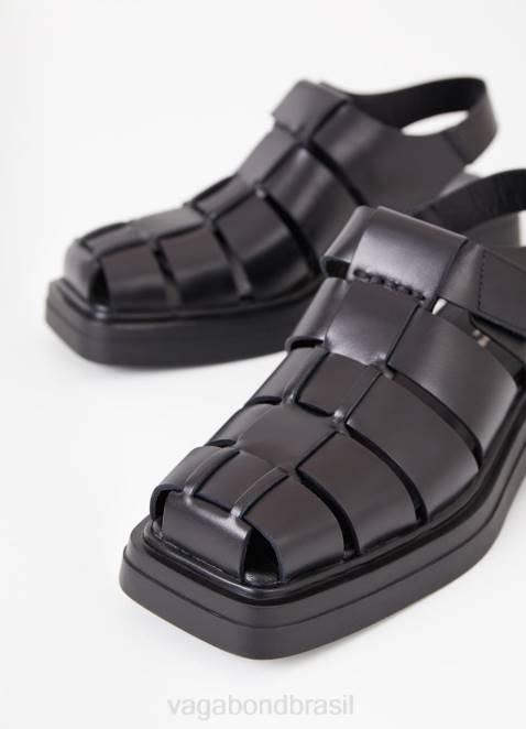 Vagabond D60R74 couro preto mulheres sandália eyra calçados
