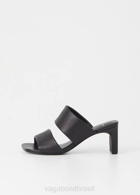 Vagabond D60R75 couro preto mulheres sandália luisa calçados