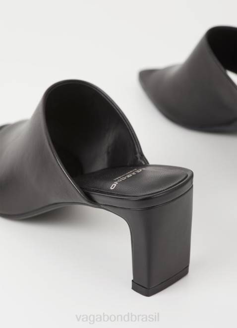 Vagabond D60R77 couro preto mulheres sandália luisa calçados