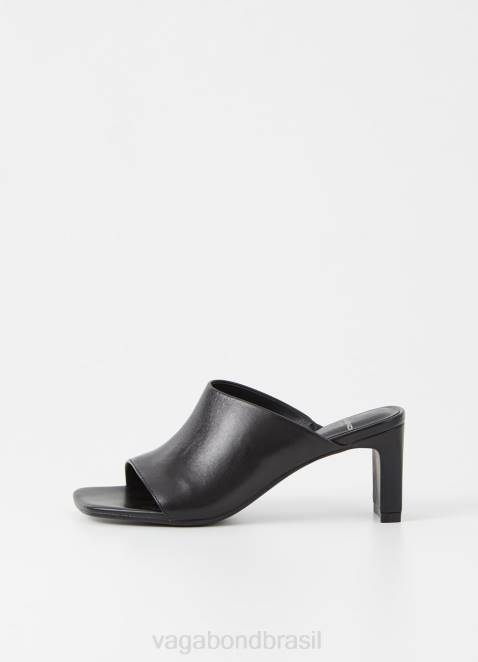 Vagabond D60R77 couro preto mulheres sandália luisa calçados