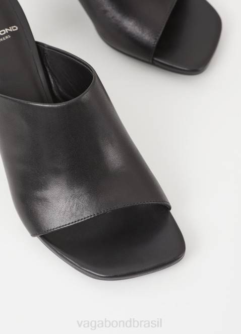 Vagabond D60R77 couro preto mulheres sandália luisa calçados