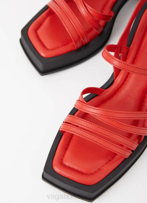 Vagabond D60R79 couro vermelho mulheres sandália hennie calçados