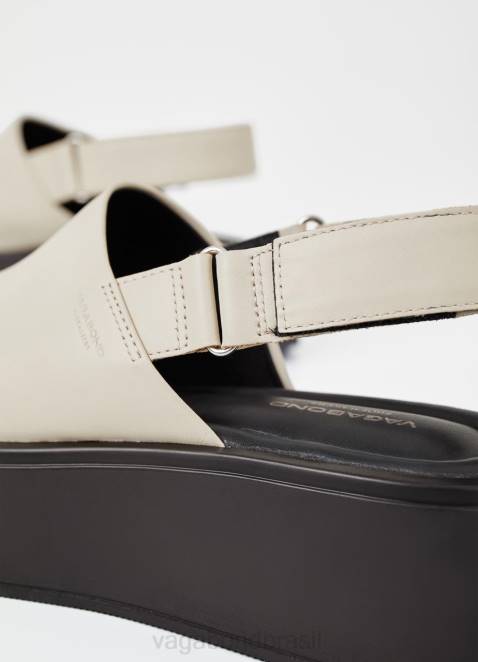 Vagabond D60R84 couro branco mulheres sandálias de corte calçados