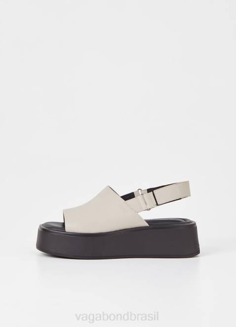 Vagabond D60R84 couro branco mulheres sandálias de corte calçados