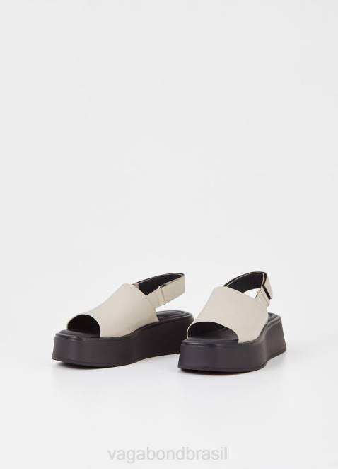 Vagabond D60R84 couro branco mulheres sandálias de corte calçados