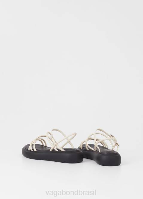 Vagabond D60R86 couro branco mulheres sandálias blenda calçados