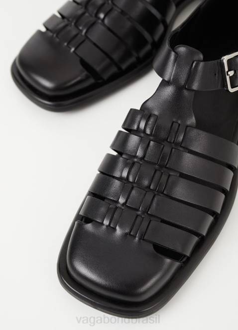 Vagabond D60R88 couro preto mulheres sandália brittie calçados