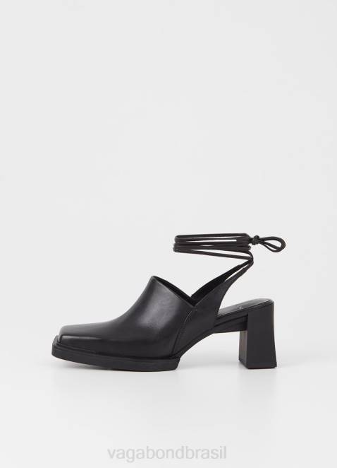 Vagabond D60R89 couro preto mulheres sandálias edwina calçados