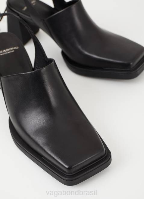 Vagabond D60R89 couro preto mulheres sandálias edwina calçados