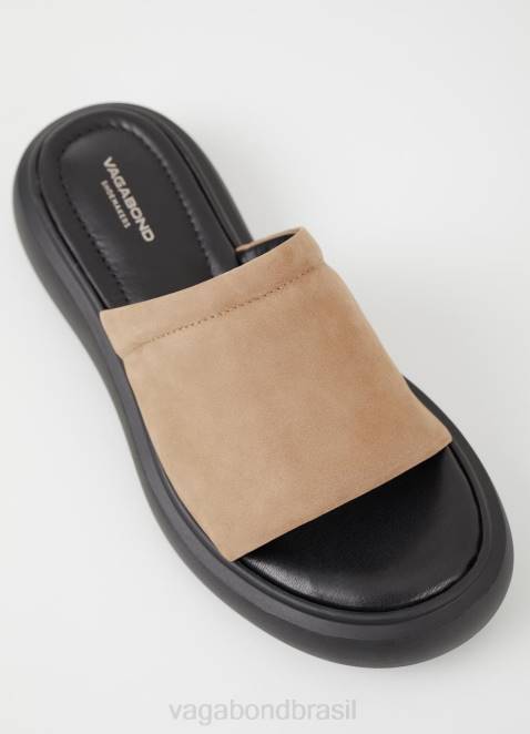 Vagabond D60R90 nubuck bege mulheres sandálias blenda calçados