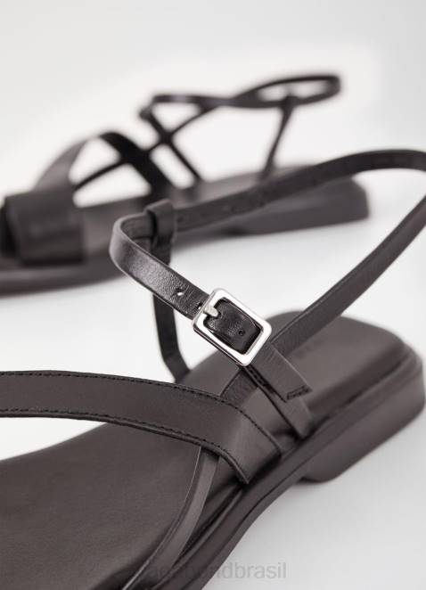 Vagabond D60R91 couro preto mulheres sandálias izzy calçados