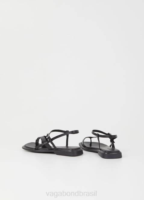 Vagabond D60R91 couro preto mulheres sandálias izzy calçados