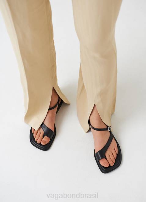 Vagabond D60R91 couro preto mulheres sandálias izzy calçados
