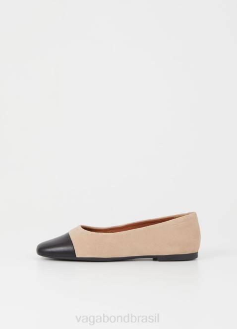 Vagabond D60R6 camurça/couro bege mulheres sapatos jolin calçados