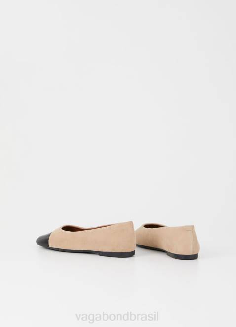 Vagabond D60R6 camurça/couro bege mulheres sapatos jolin calçados
