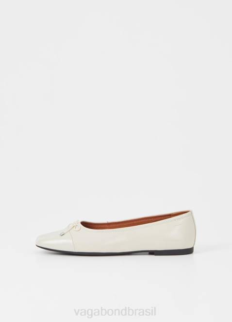 Vagabond D60R8 couro envernizado branco mulheres sapatos jolin calçados
