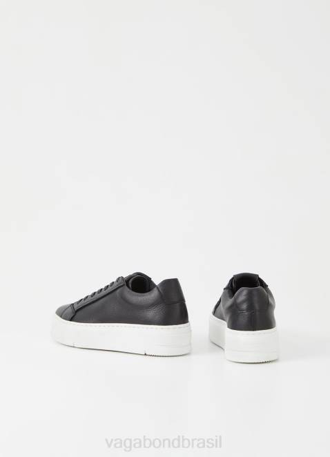 Vagabond D60R175 couro preto mulheres tênis judy calçados