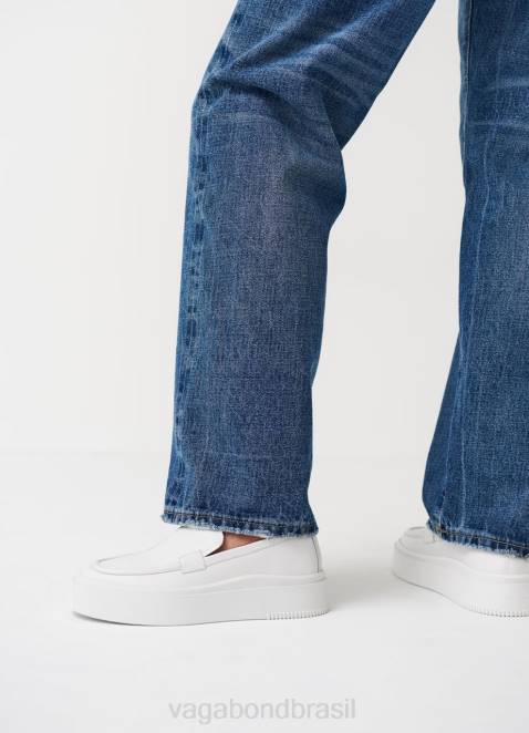 Vagabond D60R176 couro branco mulheres tênis stacy calçados