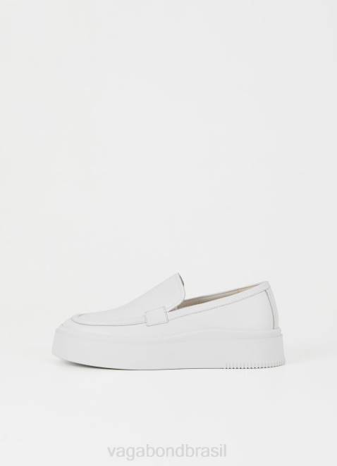 Vagabond D60R176 couro branco mulheres tênis stacy calçados