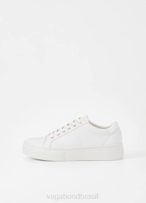 Vagabond D60R177 couro branco mulheres tênis plataforma zoe calçados