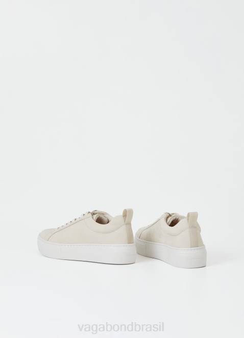 Vagabond D60R181 nubuck branco mulheres tênis plataforma zoe calçados