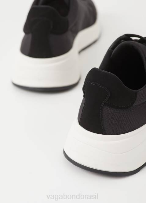 Vagabond D60R186 tecido preto mulheres tênis janessa calçados