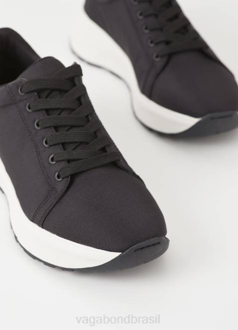 Vagabond D60R186 tecido preto mulheres tênis janessa calçados